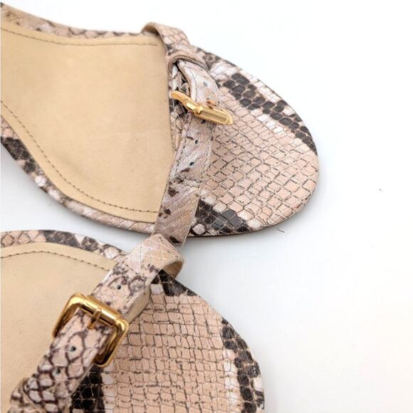 Schutz Aurora Snake-Embossed Stiletto Heel Sandals Women’s Size US7.5B EU38 - Picture 11 of 12